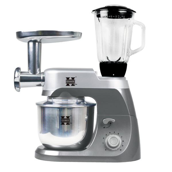 Herzberg HG-5029:3 in 1  800W Stand Mixer With Planetary Beating Action Gray