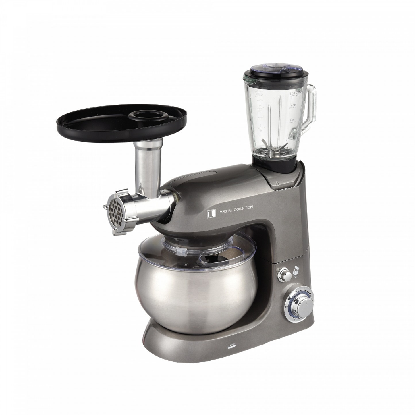 Imperial Collection Professional Food Processor 4 in 1 Gray