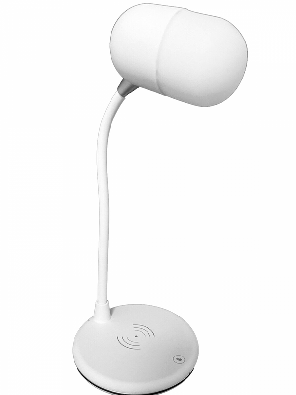 Grundig ED-72546: 3-i-1 LED-bordslampa, Bluetooth-högtalare och trådlös laddare