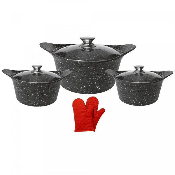 Cheffinger 6 Pieces Asia Cooking Pot with Pair of Gloves