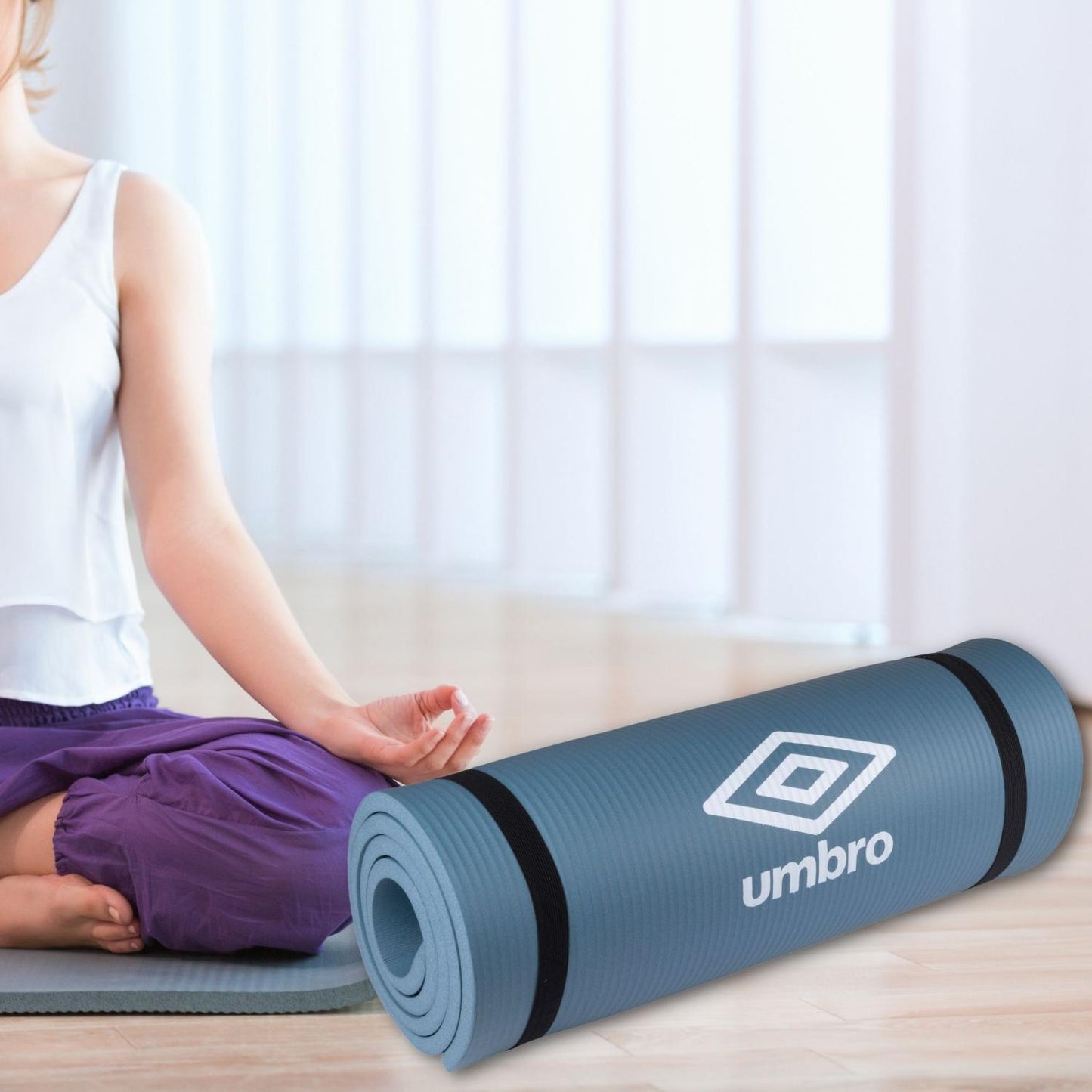 Umbro Grey Fitness and Yoga Mat 190x58x1.5cm