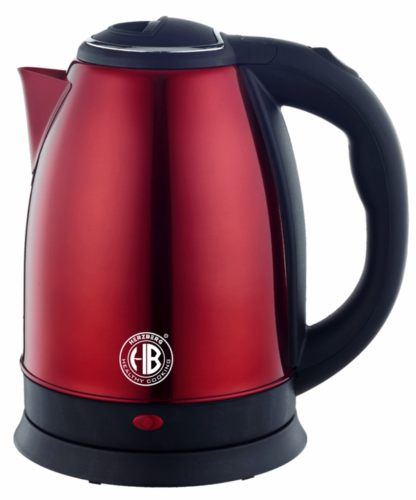 Herzberg HG-5011RED: 1.8L 1500W Stainless Steel Electric  Kettle - Red