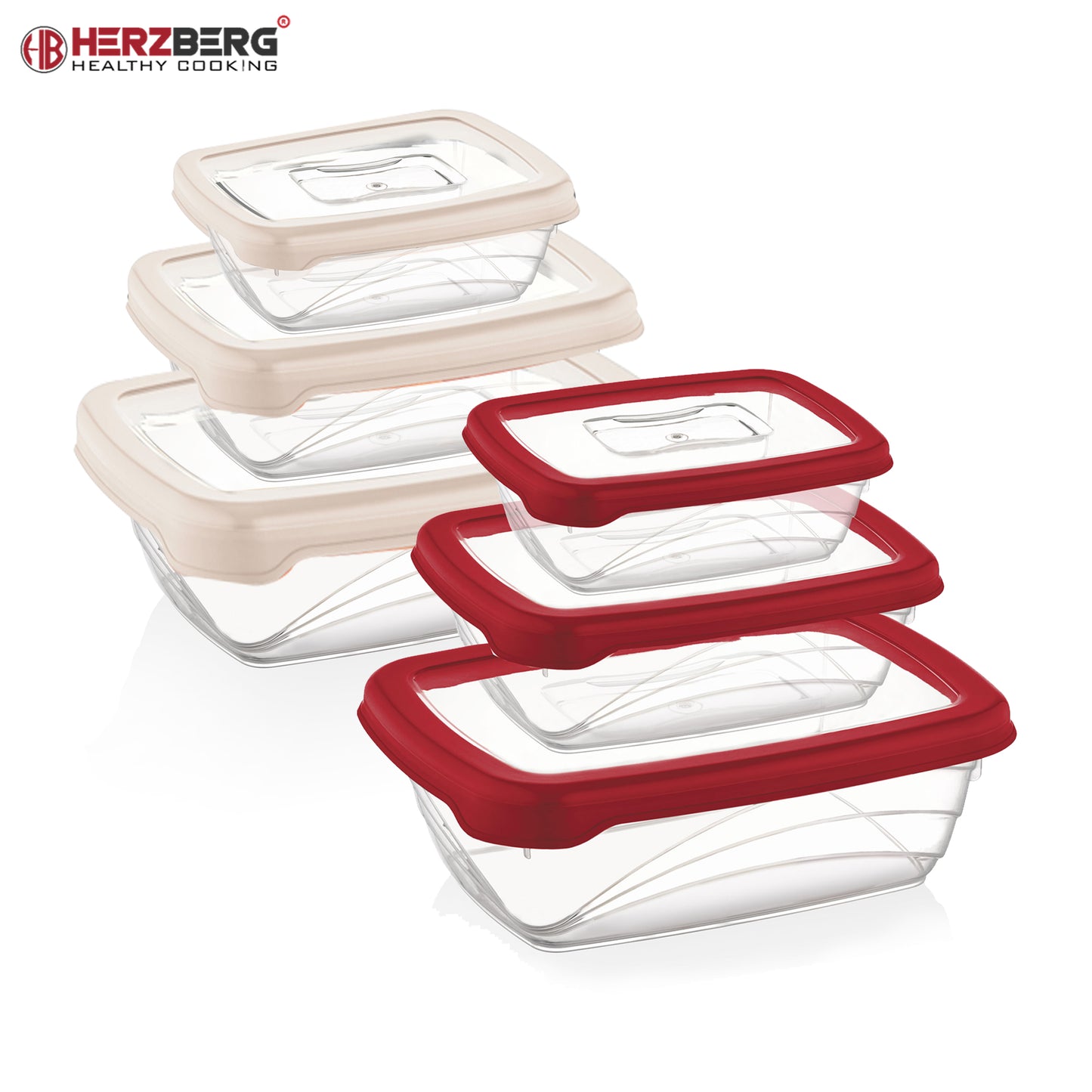 Herzberg 3 delar Bio Saver Box Röd