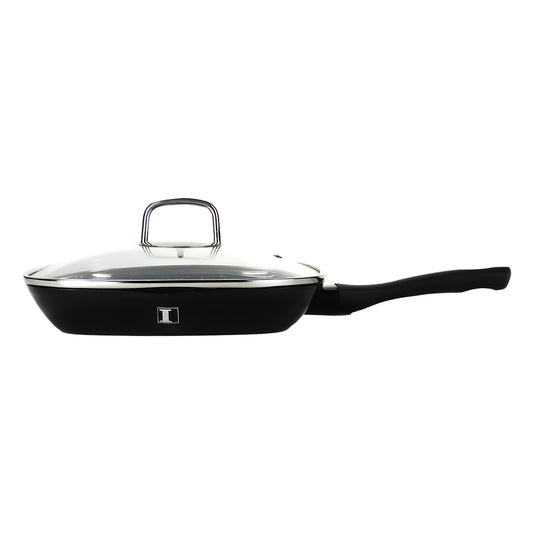 Imperial Collection 28cm Marble Coated Grill Pan Black