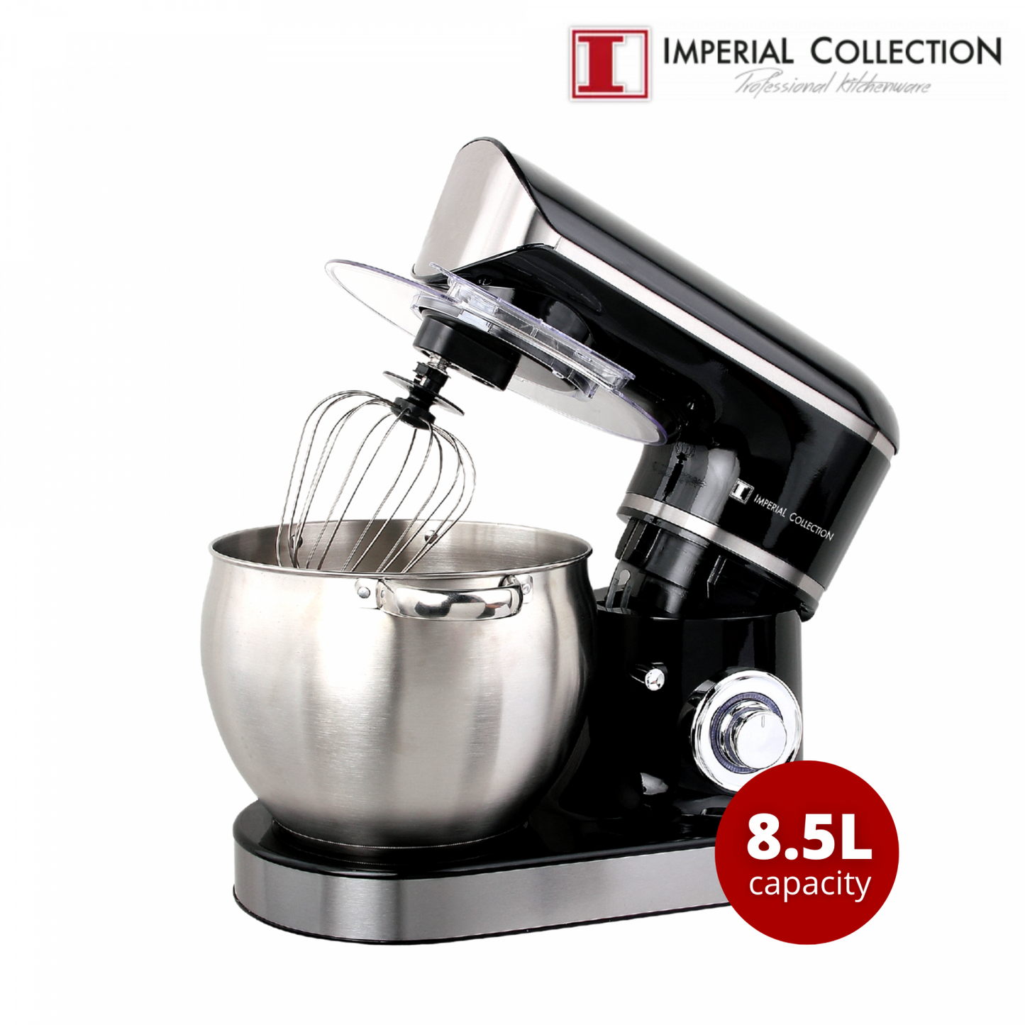 Imperial Collection 2200W Stand Mixer with 8.5L S/S Mixing Bowl Gray