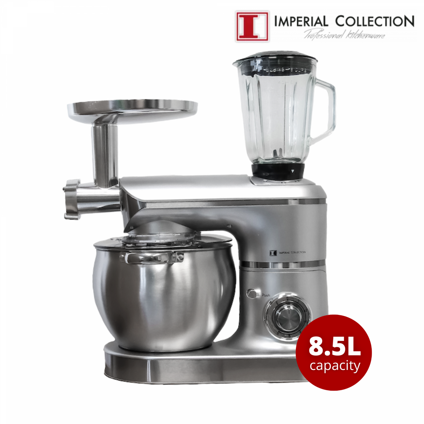 Imperial Collection Multi-Function Stand Mixer and Grinder Gray