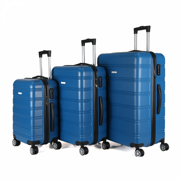 Royalty Line RL-LTS18705: Komplett Set med 3 rejäla väskor (Blå)