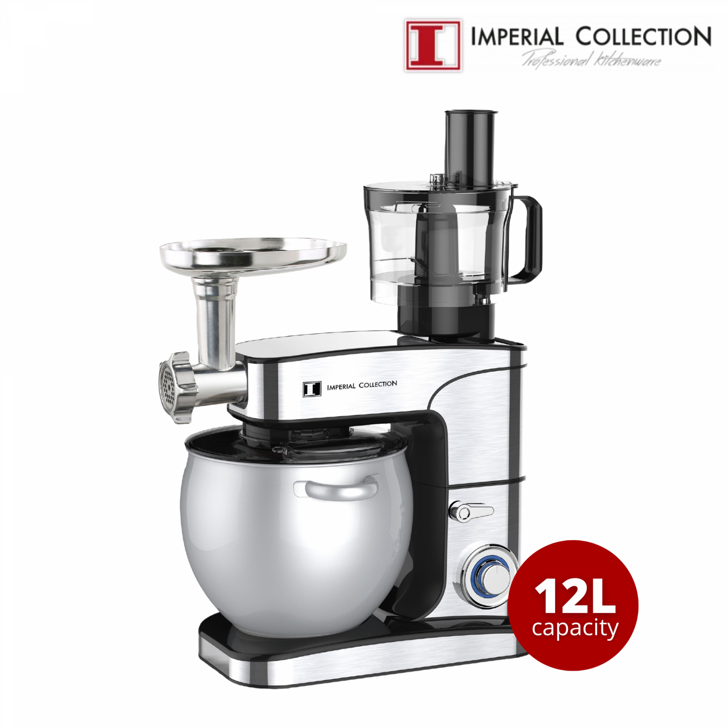 Imperial Collection Multifunctional Stand Mixer, Meat Grinder, and Citrus Juicer