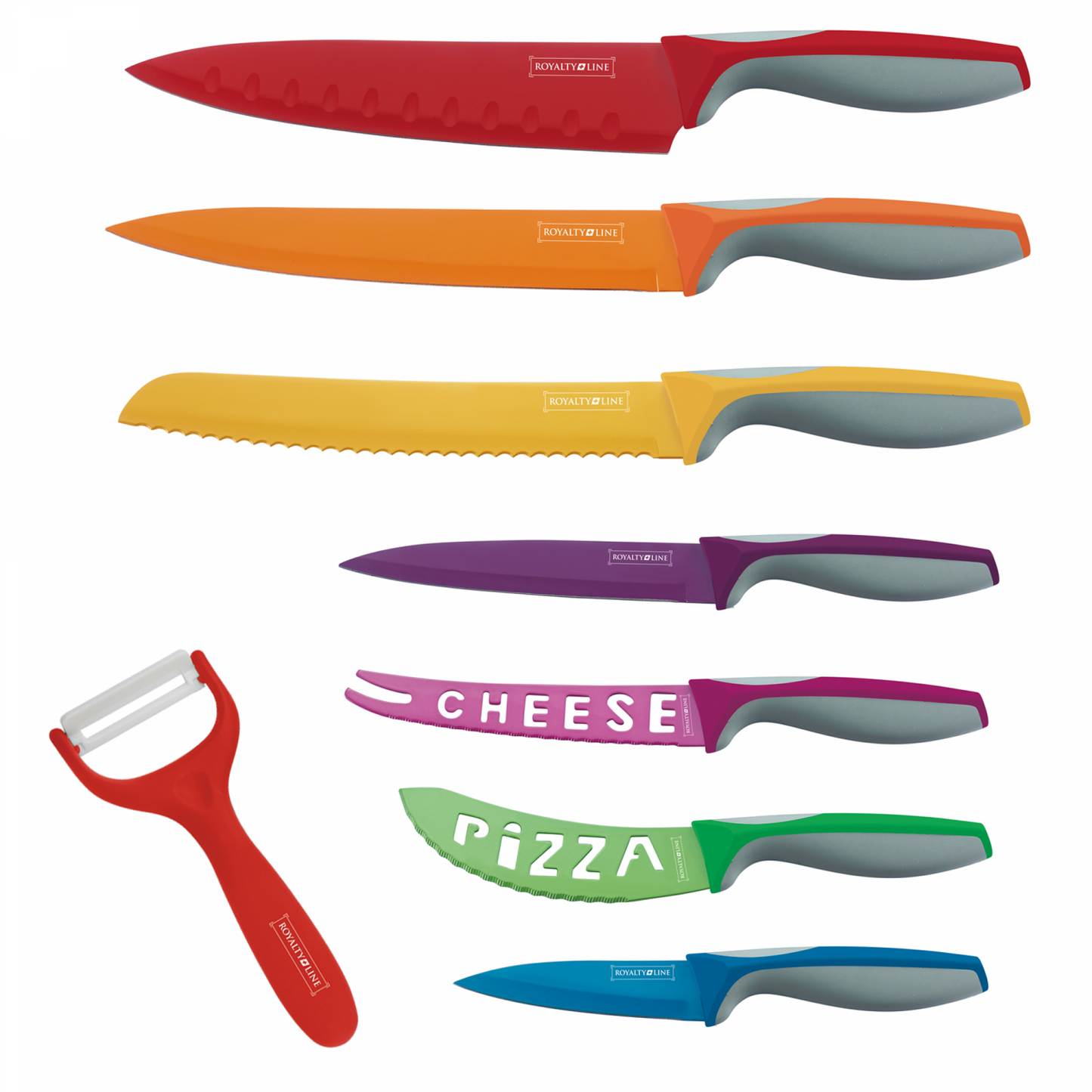 Royalty Line 7 Pieces Multi-Colored Knife Set