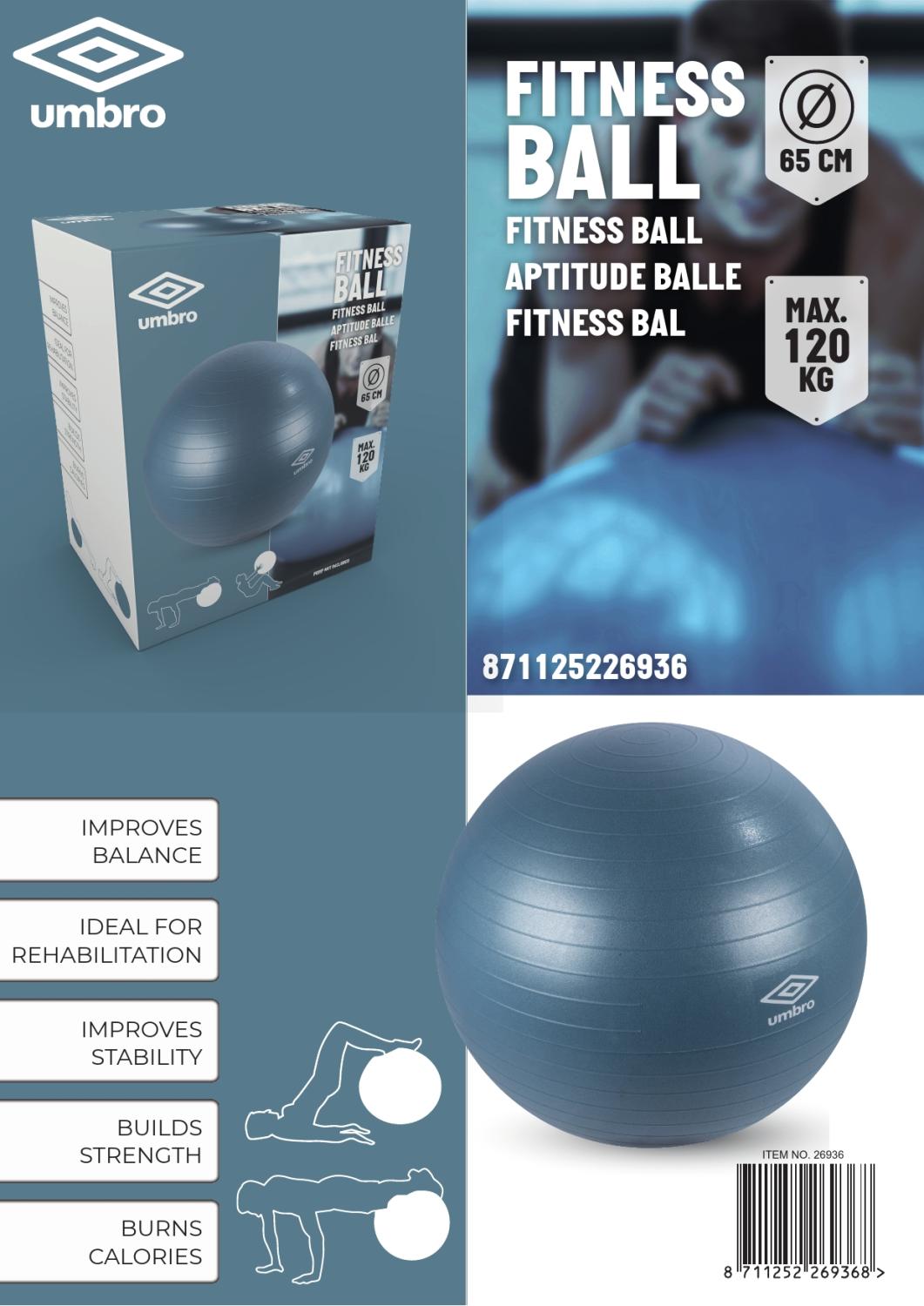 Umbro Fitness Gymboll 65cm (Blå)
