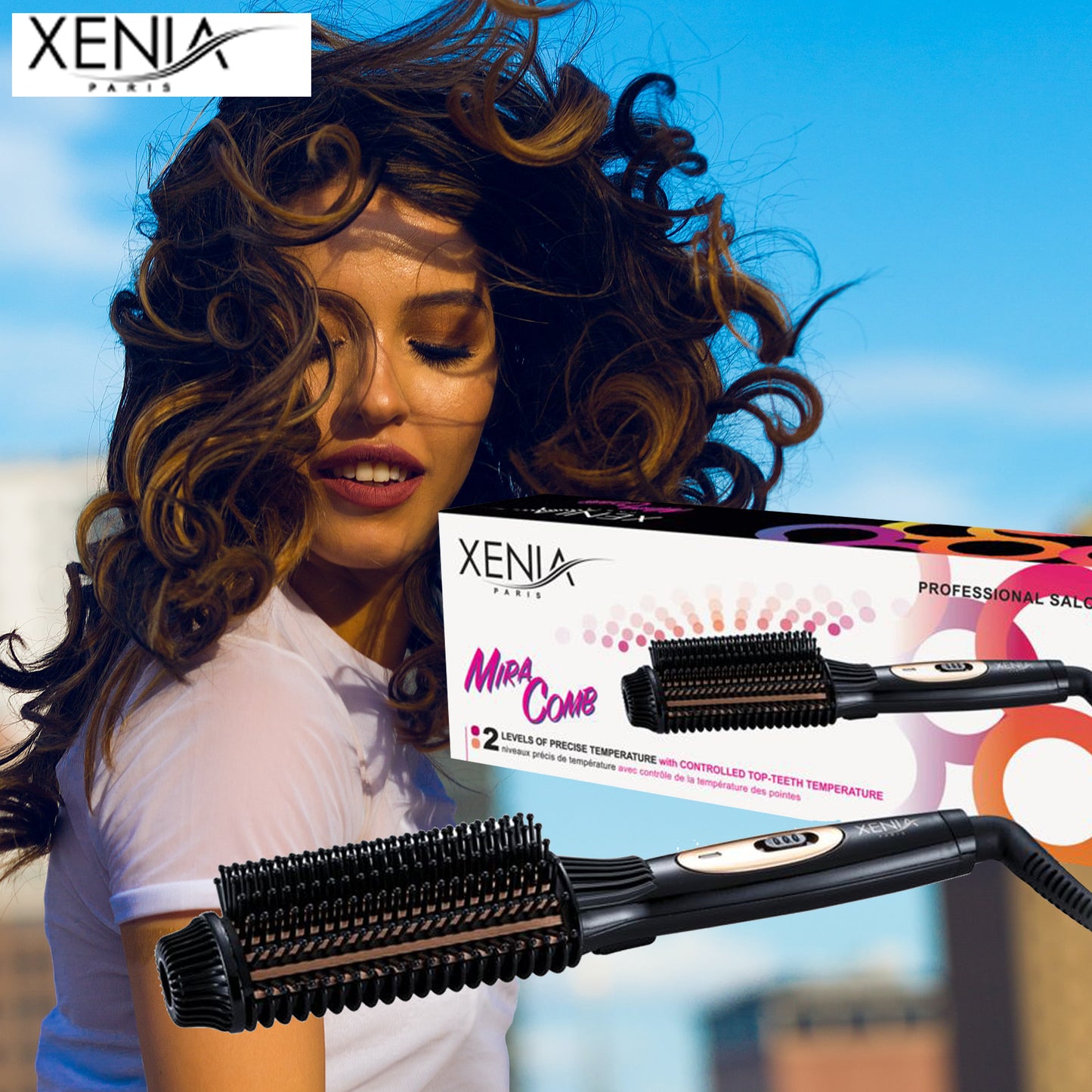 Xenia Paris elektrisk hårborste flerfunktionell