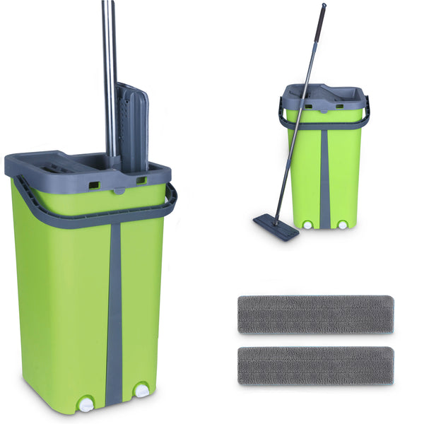 Cenocco CC-9077: Flat Mop with Bucket Green