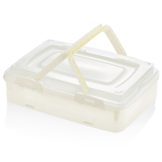 Herzberg Single-Tier Takeaway Pastry Carrying Box Ivory